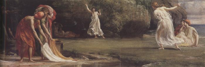 Sir Edward john poynter,bt.,P.R.A Atalanta's Race'and Nausicaa and her Maidens playing at Ball (mk37) Germany oil painting art